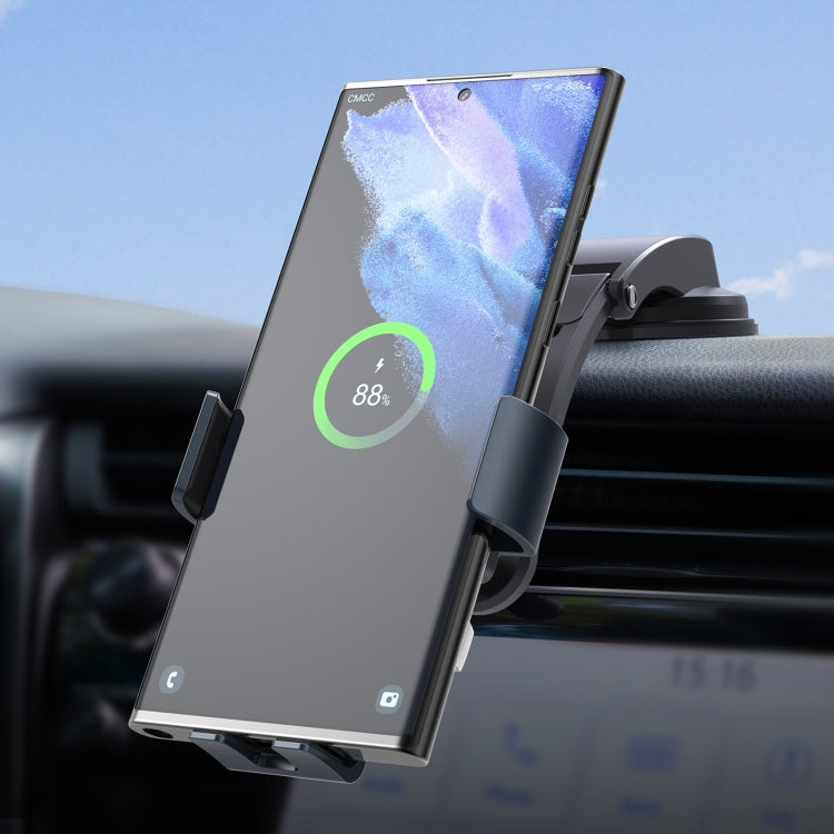 For Samsung Galaxy Z Flip4 / 3 C35 Fan Cooling Dual Coil Car Phone Holder Wireless Charger - Wireless Charger Holders by PMC TechLife | Online Shopping South Africa | PMC TechLife