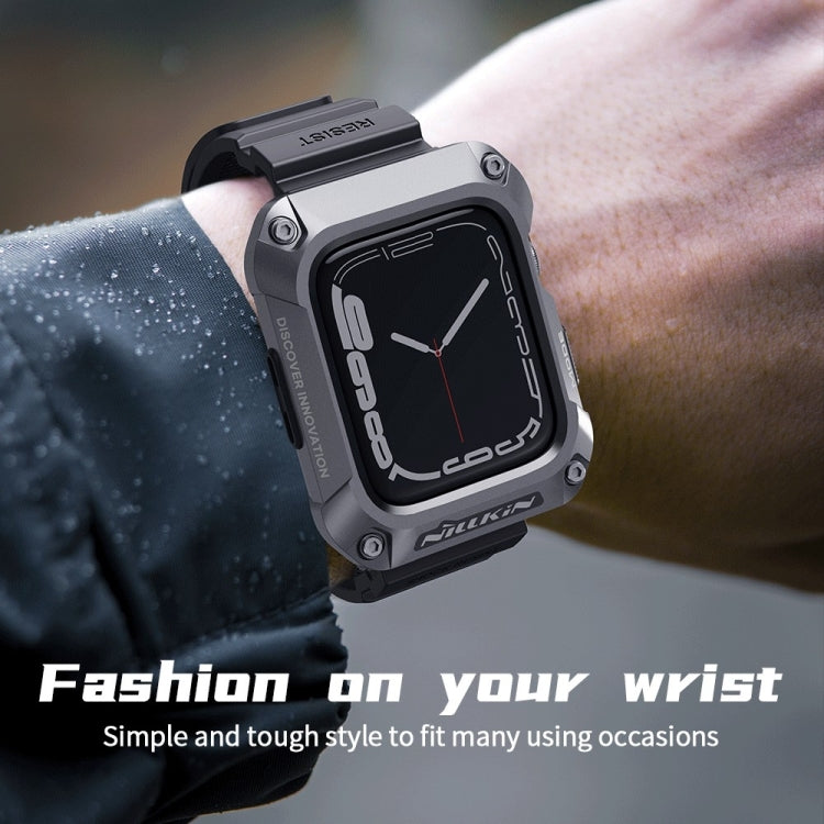 NILLKIN Ruidong Series Alloy + TPU Integrated Watch Band For Apple Watch Series SE 2&6&SE&5&4 44mm(Grey) - free shipping - PMC TechLife - Order now!