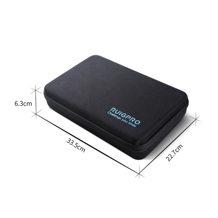 For GoPro HERO8 / 7 / 6 RUIGPRO Shockproof Waterproof Portable Case Box Size : 33.5cm x 24.7cm x 6.3cm(Black) - free shipping - PMC Jewellery - Order now!