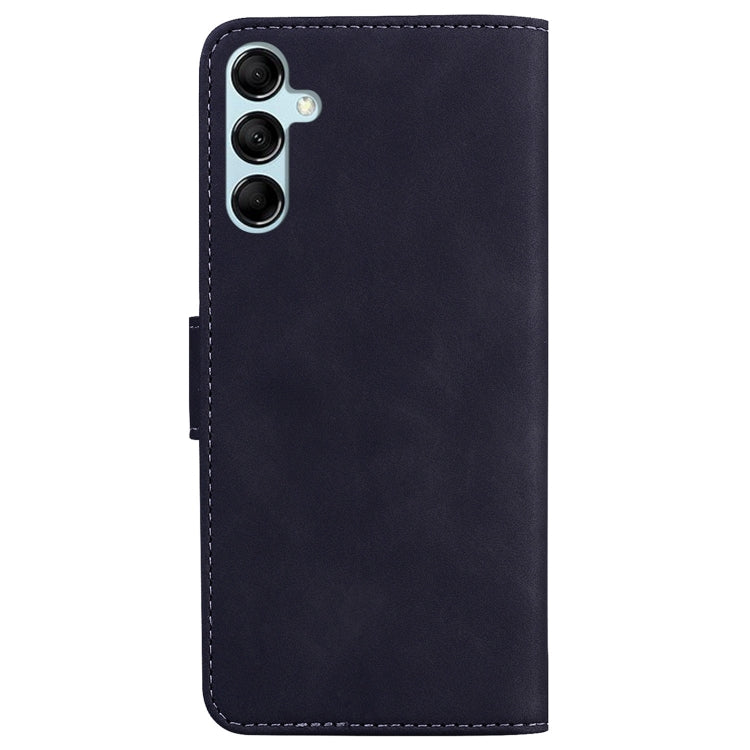 For Samsung Galaxy M14 Skin Feel Pure Color Flip Leather Phone Case(Black)