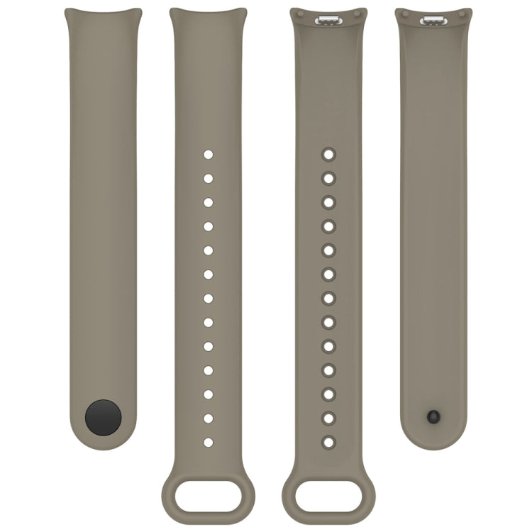 For Xiaomi Mi Band 8 Solid Color Stainless Steel Plug Replacement Watch Band (Space Grey)