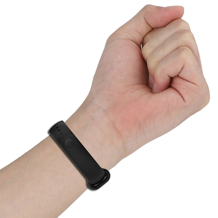 For Xiaomi Mi Band 8 Solid Color Stainless Steel Plug Replacement Watch Band (Starlight)