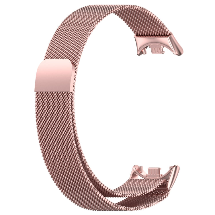 For Xiaomi Mi Band 8 Milanese Metal Watch Band(Rose Pink)