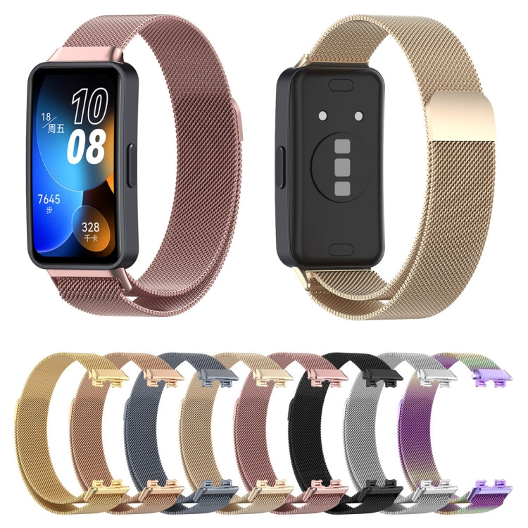 For Huawei Band 8 Milanese Metal Watch Band(Colorful)