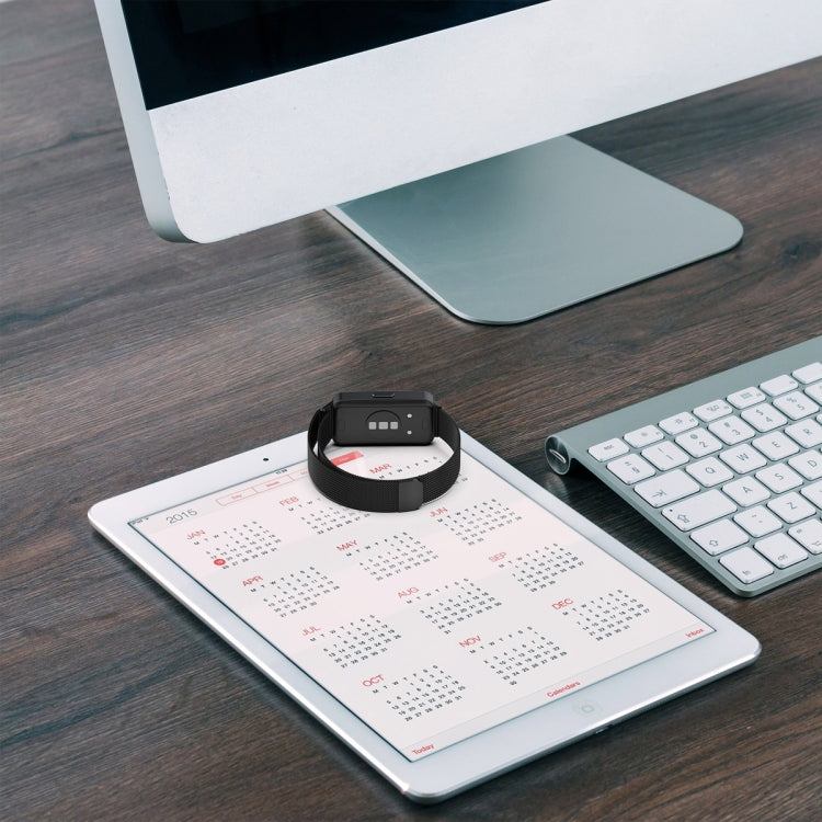 For Huawei Band 10 / 9 / 8 Milanese Metal Watch Band(Black) - Watch Bands by PMC Jewellery | Online Shopping South Africa | PMC Jewellery | Buy Now Pay Later Mobicred