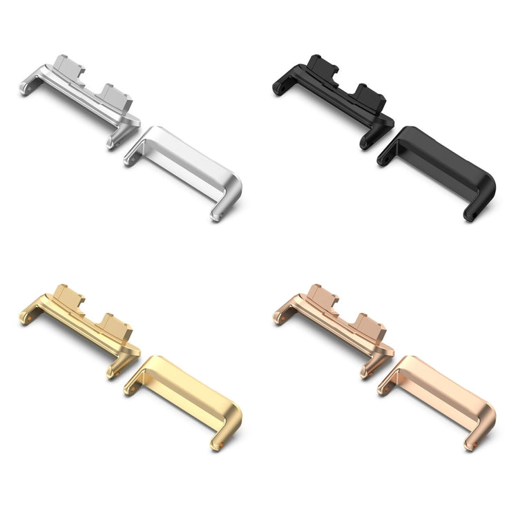 For Huawei Band 8 1 Pair Stainless steel Metal Watch Band Connector(Rose Gold) - by PMC TechLife | Online Shopping South Africa | PMC TechLife