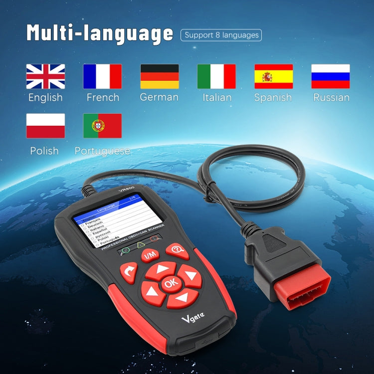 Vgate VR800 Car Code Reader OBD2 Diagnostic Scanner - free shipping - PMC Jewellery - Order now!