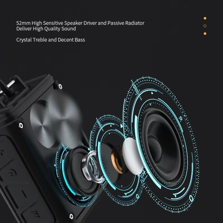 New Rixing NR109 TF FM Portable Bluetooth Stereo Surround(Blue)