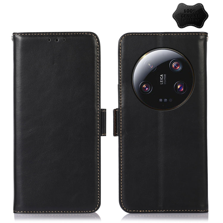 For Xiaomi 13 Ultra Crazy Horse Top Layer Cowhide Leather Phone Case(Black) - Xiaomi Cases by PMC Jewellery | Online Shopping South Africa | PMC Jewellery | Buy Now Pay Later Mobicred