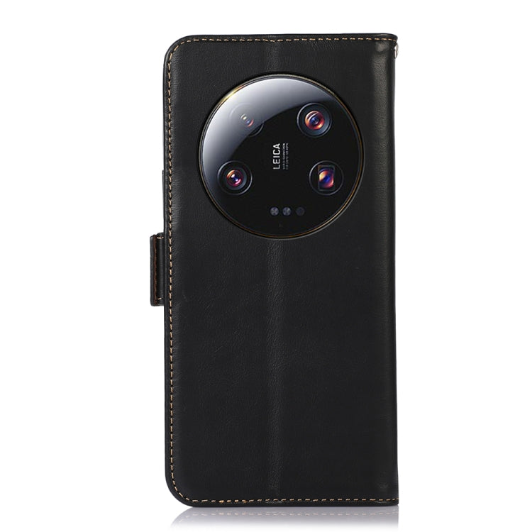 For Xiaomi 13 Ultra Crazy Horse Top Layer Cowhide Leather Phone Case(Black) - Xiaomi Cases by PMC Jewellery | Online Shopping South Africa | PMC Jewellery | Buy Now Pay Later Mobicred