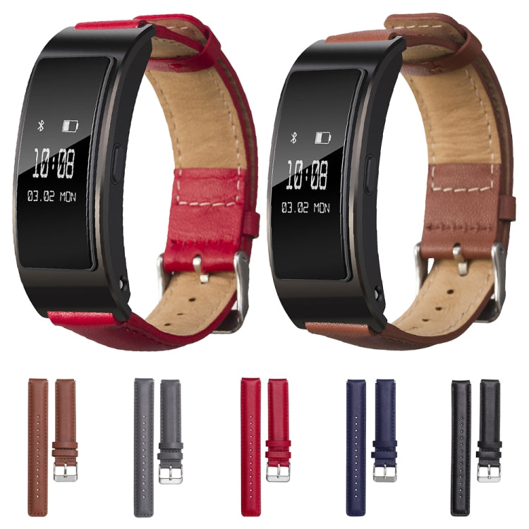 For Huawei Band 7 Glossy Leather Watch Band(Red) - Smart Wear by PMC TechLife | Online Shopping South Africa | PMC TechLife