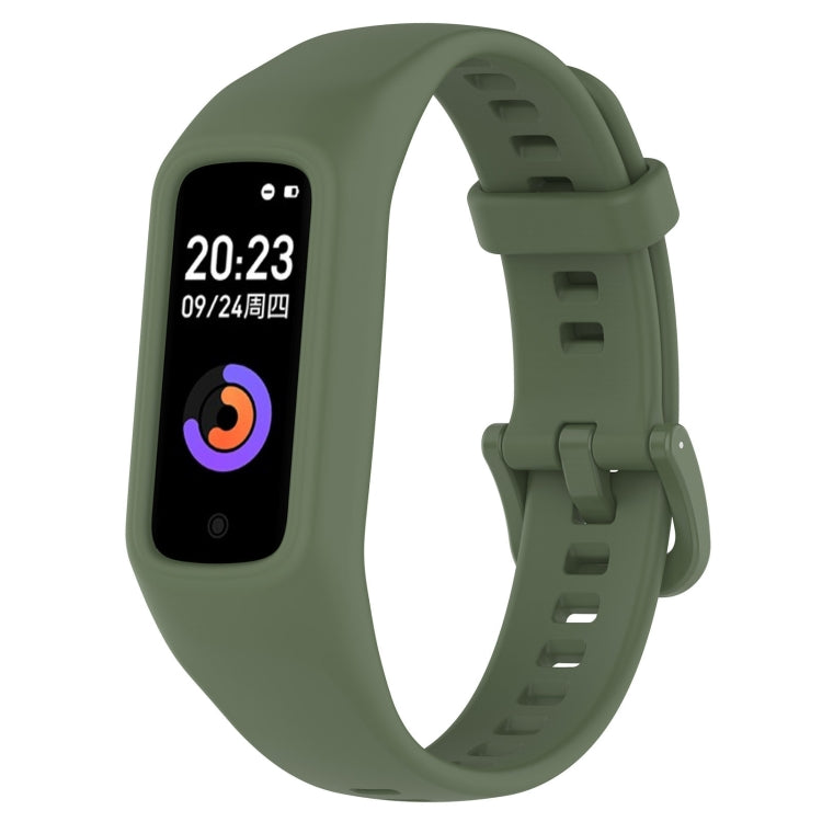 For Keep Band B2 Solid Color Integrated Silicone Watch Band(Army Green)