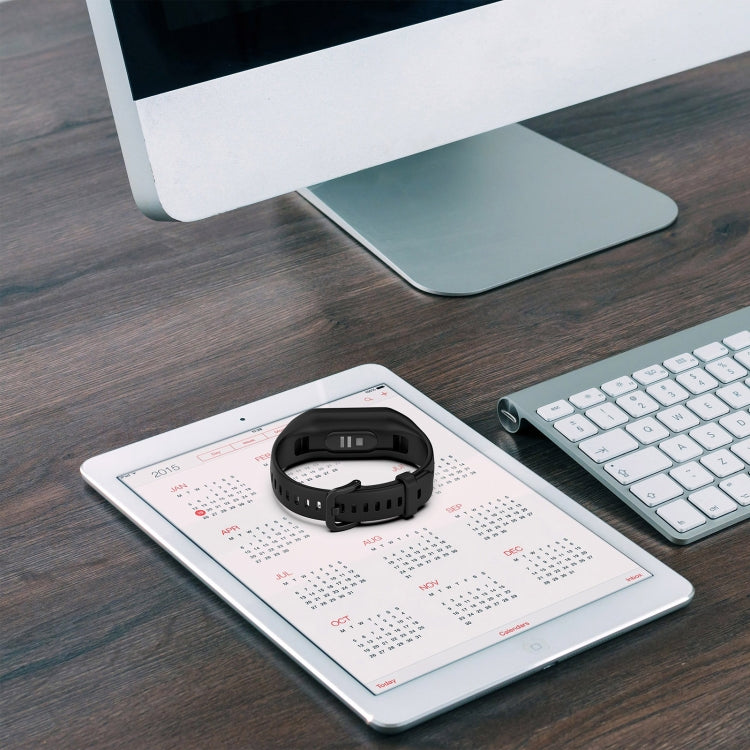 For Keep Band B2 Solid Color Integrated Silicone Watch Band(Black) - Smart Wear by PMC TechLife | Online Shopping South Africa | PMC TechLife