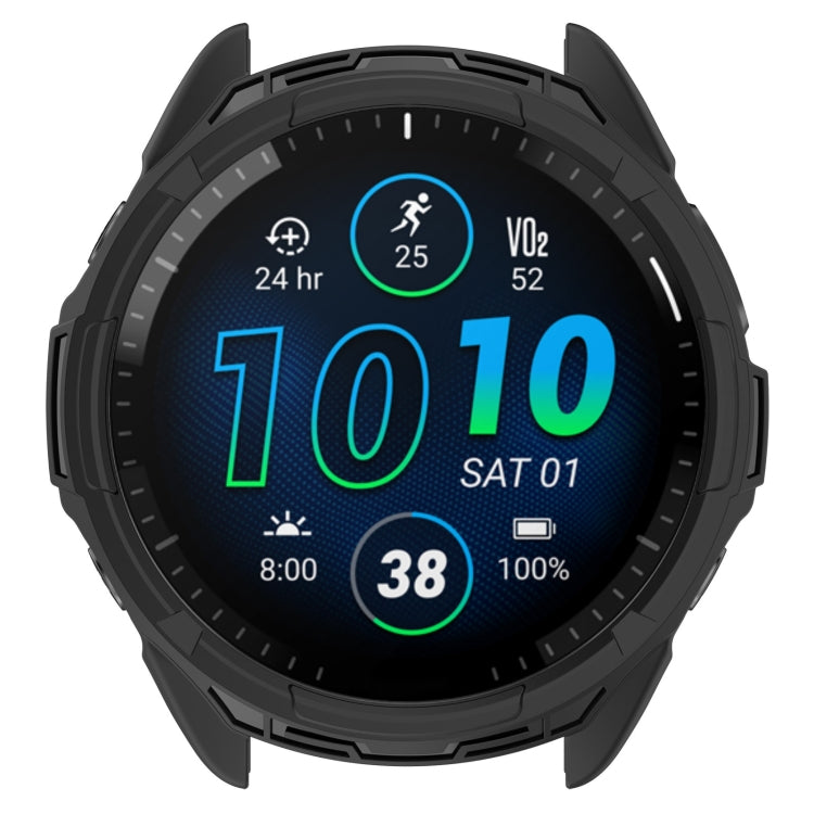 For Garmin Forerunner 965 Armor Hollow Watch Protective Case(Black)