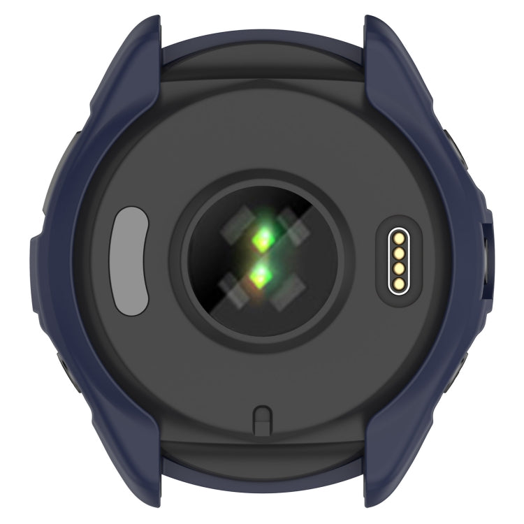 For Garmin Forerunner 965 Armor Hollow Watch Protective Case(Midnight Blue)