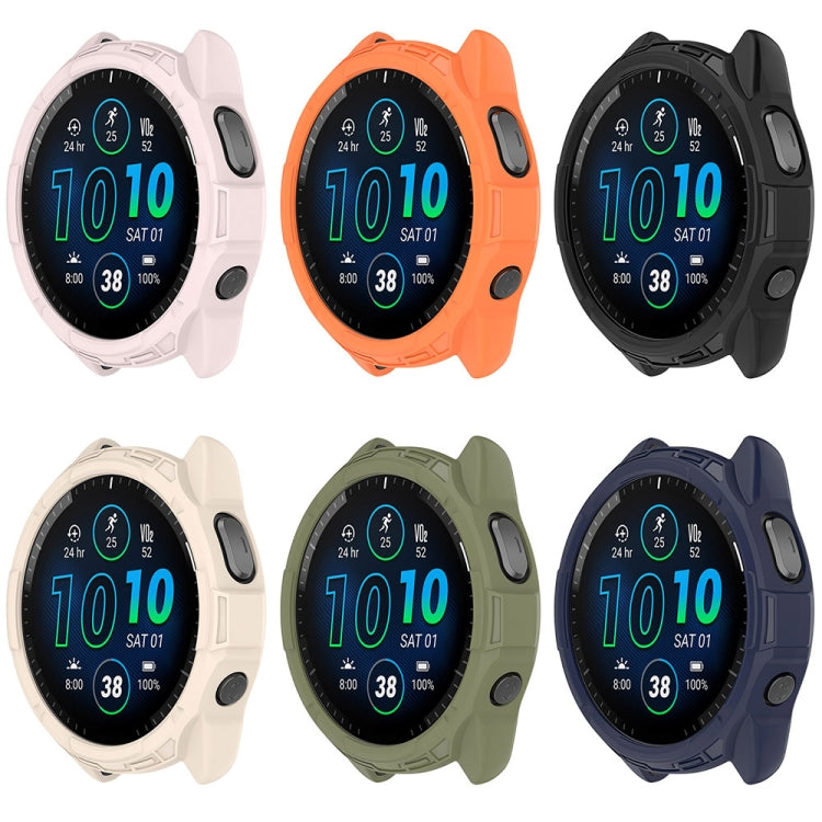 For Garmin Forerunner 965 Armor Hollow Watch Protective Case(Black)