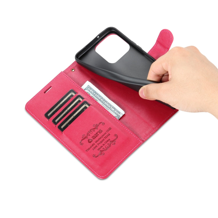 For Honor 70 Lite AZNS Sheepskin Texture Flip Leather Phone Case(Red) - free shipping - PMC Jewellery - Order now!