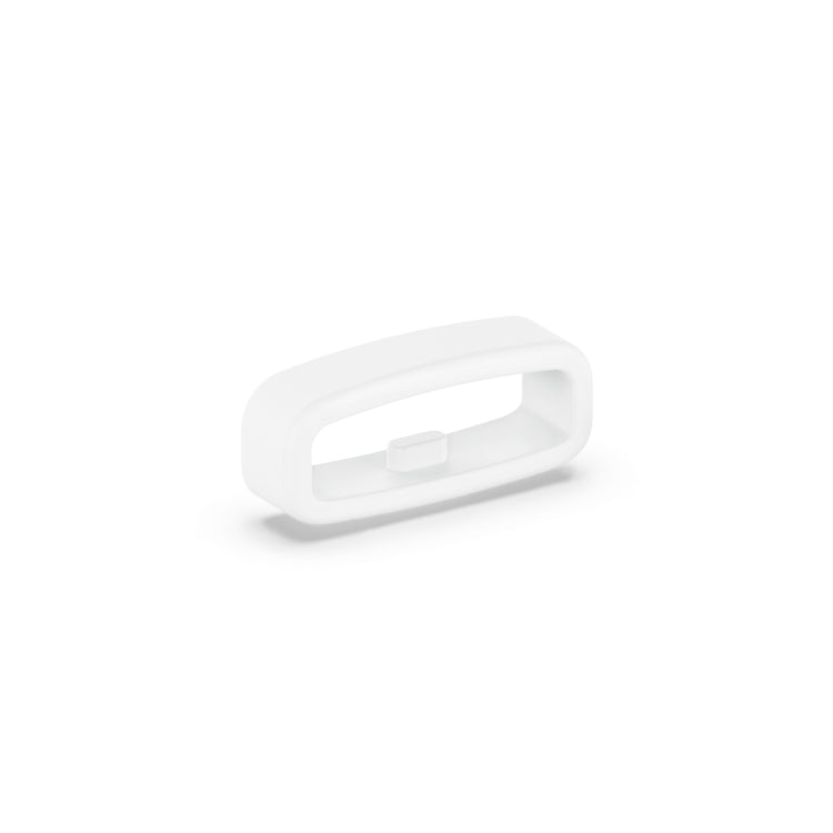 18mm 10pcs Universal Watch Band Fixed Silicone Ring Safety Buckle(White) - by PMC Jewellery | Online Shopping South Africa | PMC Jewellery
