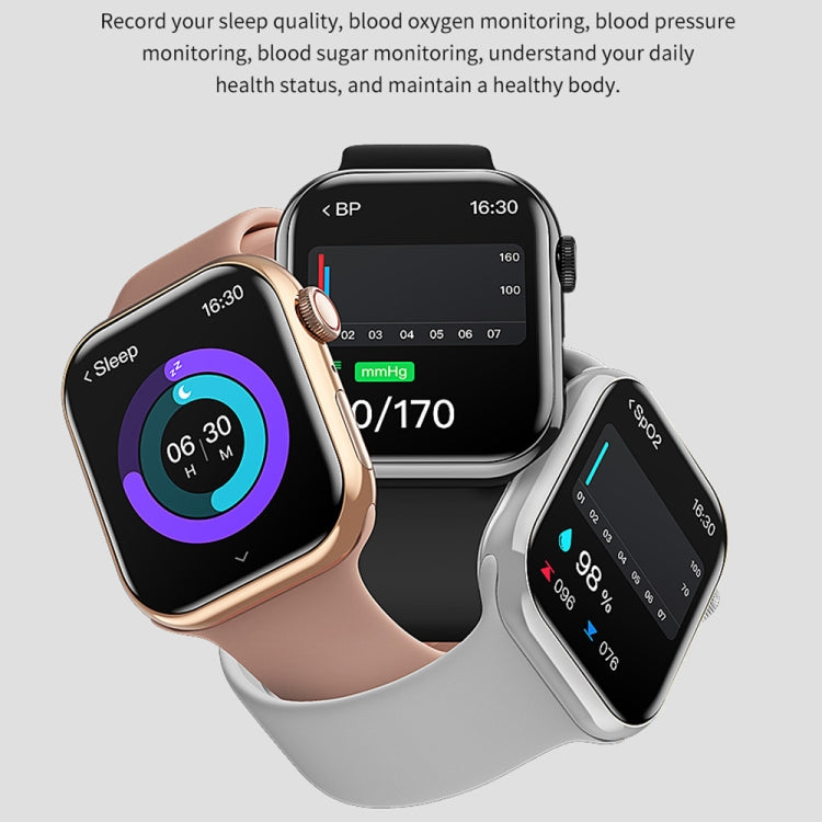 IW9 2.05 inch Square Screen Smart Watch Supports Bluetooth Calls/Blood Oxygen Monitoring(Silver)