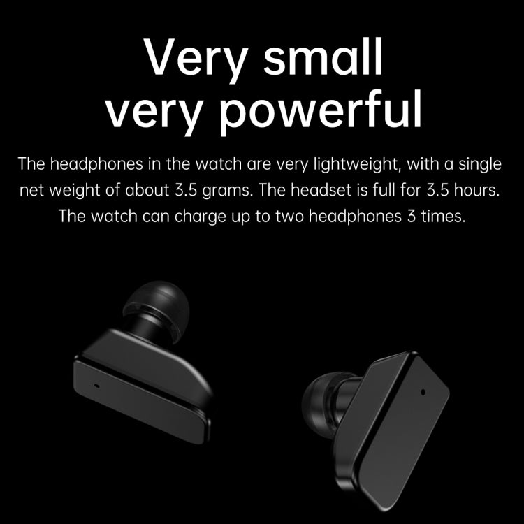 R6 1.32 inch Round Screen 2 in 1 Bluetooth Earphone Smart Watch, Support Bluetooth Call / Wellness Tracking(Silver Steel Strap)