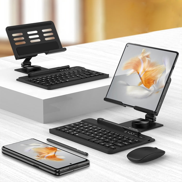 For Huawei Mate X3 GKK Magnetic Folding Keyboard Bracket Set, Keyboard + Holder + Pen + Mouse + Phone Case(Black) - Huawei Keyboard by GKK | Online Shopping South Africa | PMC Jewellery | Buy Now Pay Later Mobicred