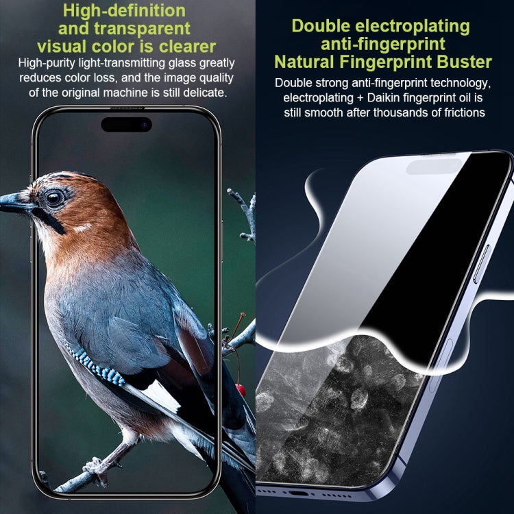 For iPhone 14 Pro Max WK WTP-066 King Kong Vacha 9D Curved HD Tempered Glass Film(Black)