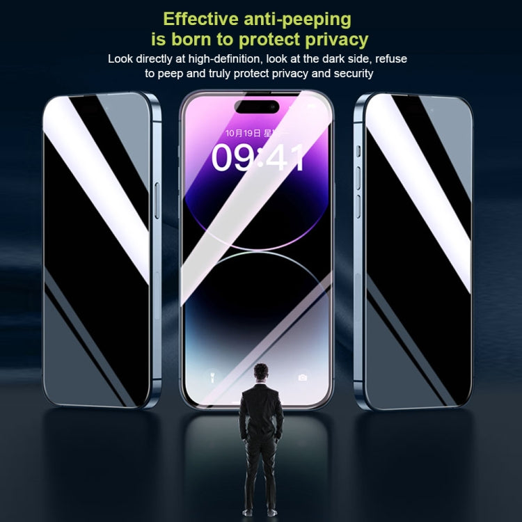 For iPhone 14 WK WTP-067 King Kong Vacha 9D Curved Privacy Tempered Glass Film(Black) - free shipping - PMC TechLife - Order now!