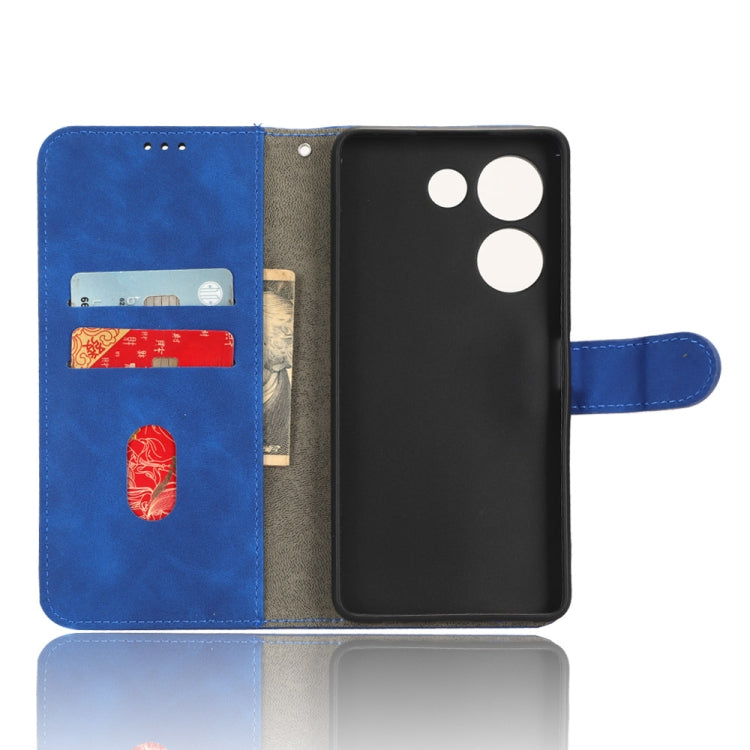For TECNO Camon 20 Pro Skin Feel Magnetic Flip Leather Phone Case(Blue) - free shipping - PMC Jewellery - Order now!