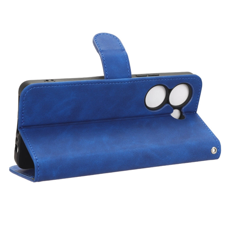For TECNO Camon 20 Pro Skin Feel Magnetic Flip Leather Phone Case(Blue) - free shipping - PMC Jewellery - Order now!