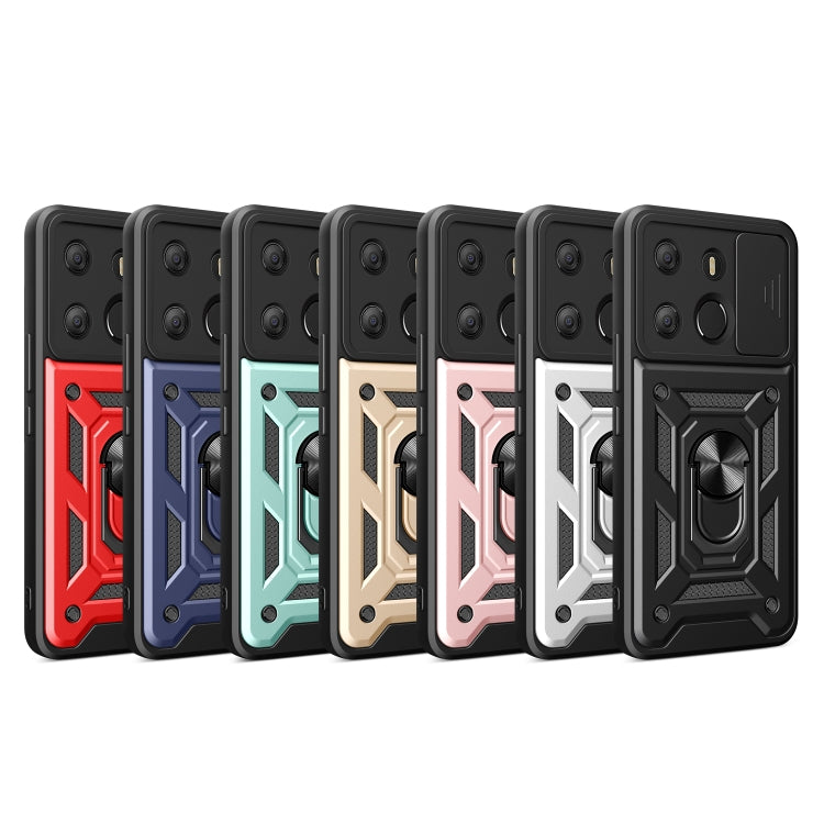 For Tecno Pop 7 Pro / Spark Go 2023 Sliding Camera Cover Design TPU+PC Protective Case(Red) - free shipping - PMC Jewellery - Order now!