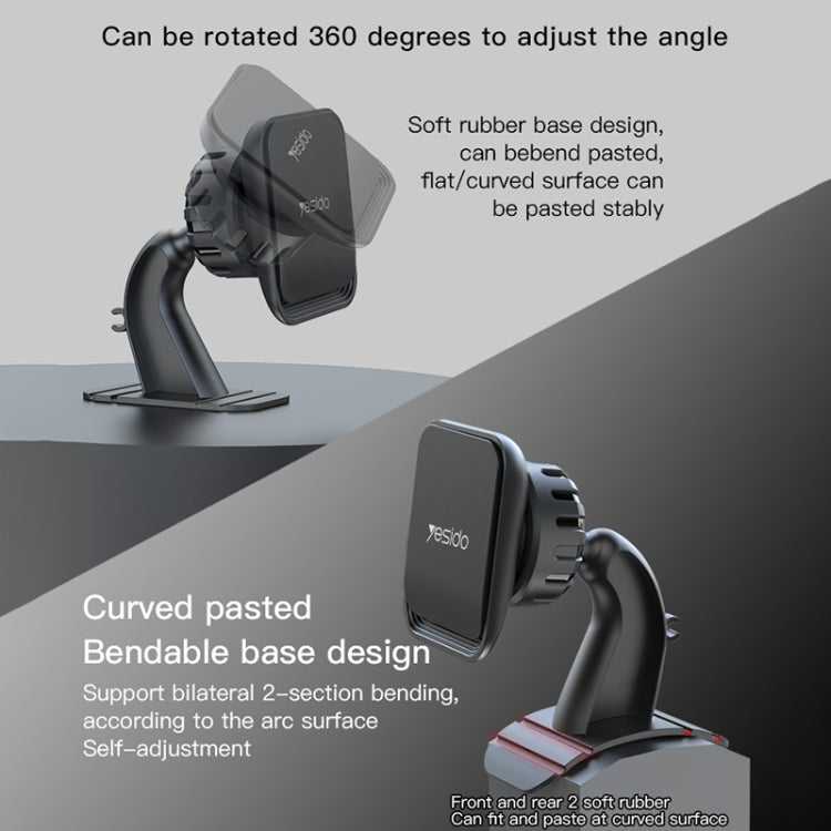 Yesido C110 Car Center Console Paste Magsafe Magnetic Phone Bracket(Black) - Universal Car Holders by Yesido | Online Shopping South Africa | PMC Jewellery | Buy Now Pay Later Mobicred