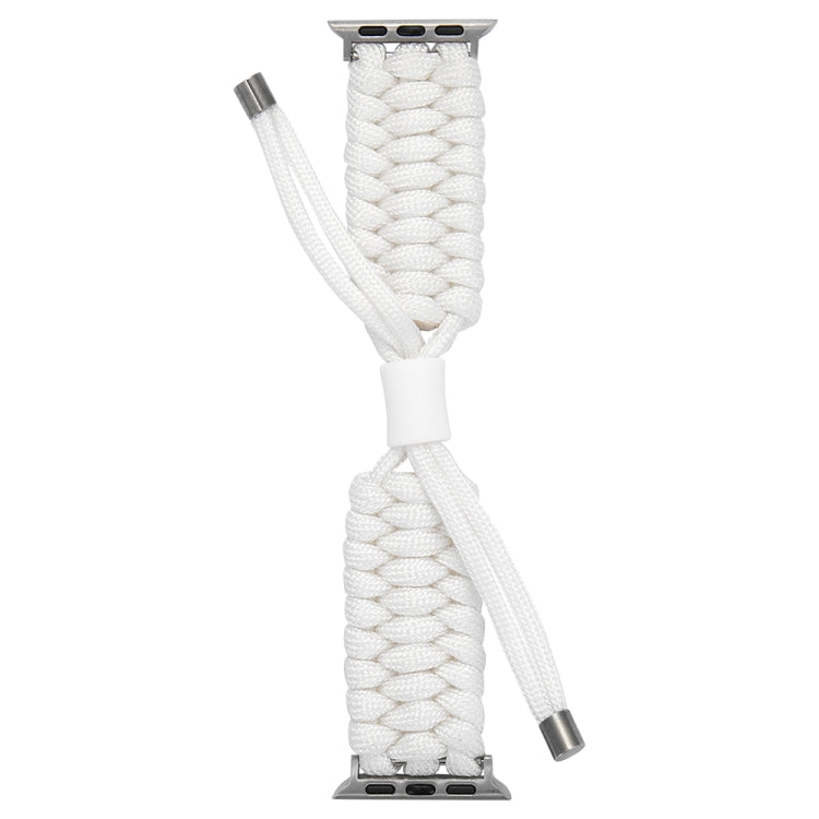 Stretch Plain Silicone Bean Watch Band For Apple Watch 8 41mm(White)