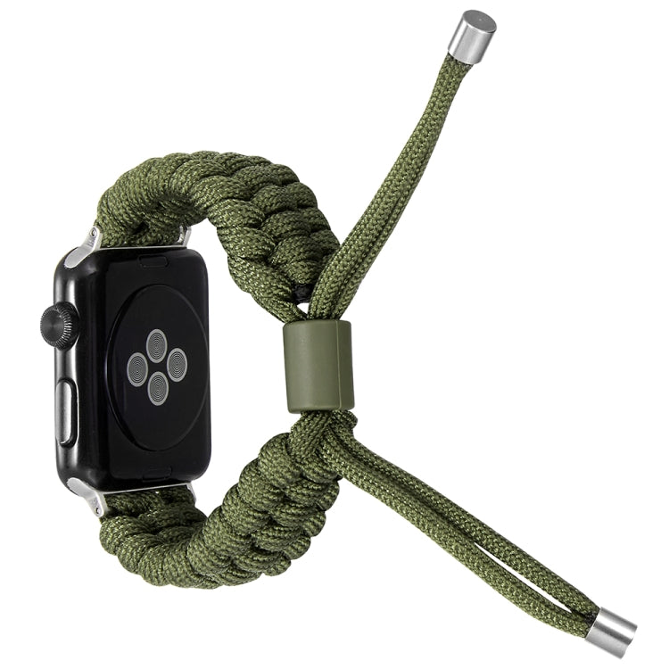Stretch Plain Silicone Bean Watch Band For Apple Watch SE 2022 40mm(Army Green)