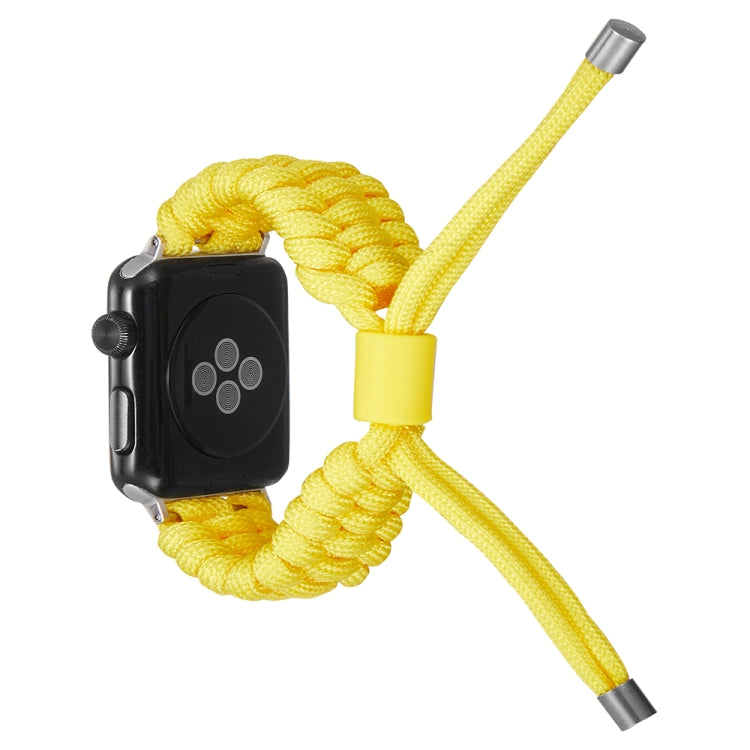 Stretch Plain Silicone Bean Watch Band For Apple Watch 4 40mm(Yellow)