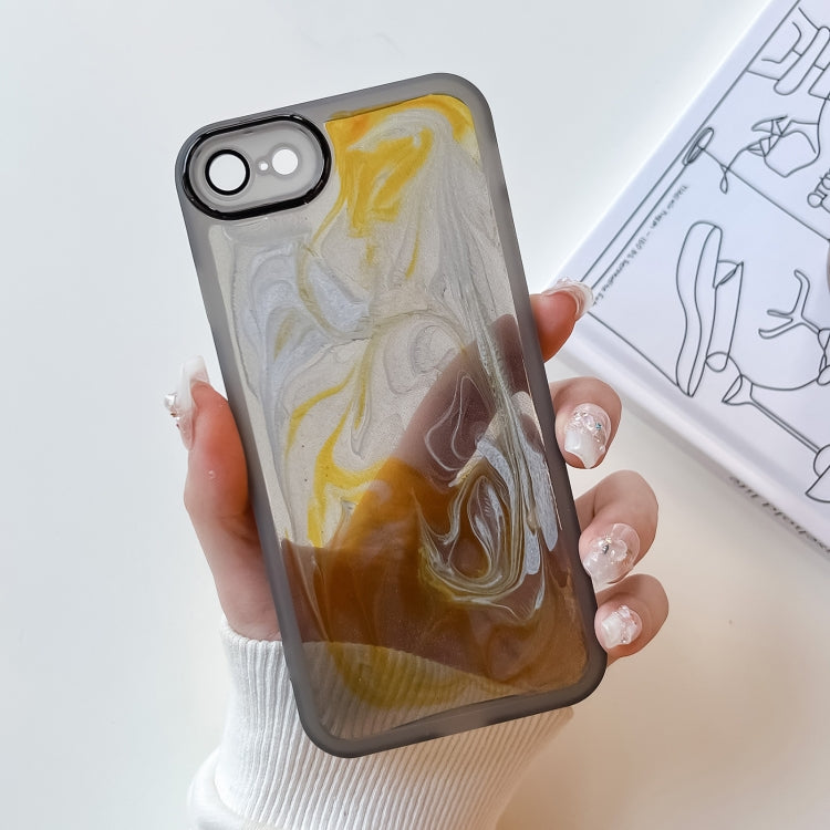 For iPhone SE 2022/2020 / 8 / 7 Oil Painting Electroplating TPU Phone Case(Grey)