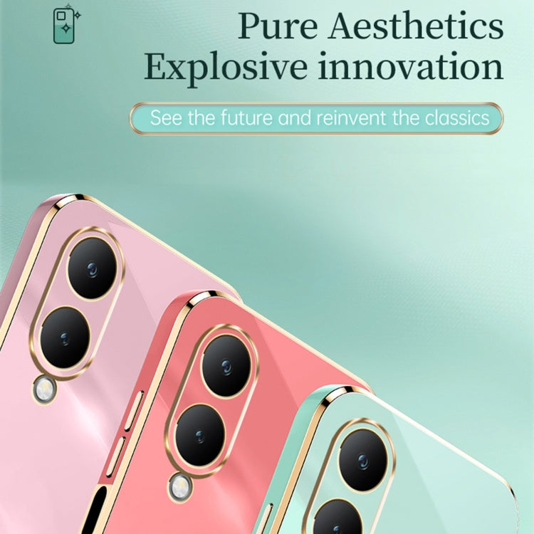 For vivo Y17S 4G XINLI Straight Edge 6D Electroplate TPU Phone Case with Ring Holder(Black) - vivo Cases by XINLI | Online Shopping South Africa | PMC Jewellery | Buy Now Pay Later Mobicred