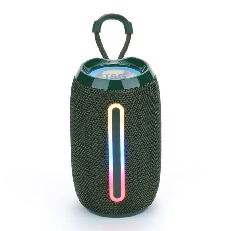 T&G TG653 TWS LED Mini Portable Wireless Stereo Sound Outdoor Speaker(Dark Green)