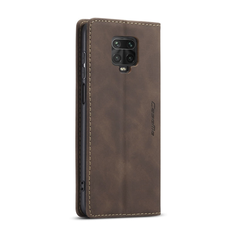 For Xiaomi Redmi Note 9 Pro/Note 9 Pro Max/Note 9s CaseMe 013 Multifunctional Horizontal Flip Leather Case, with Card Slot & Holder & Wallet(Coffee)