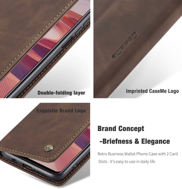 For Xiaomi Redmi Note 9 Pro/Note 9 Pro Max/Note 9s CaseMe 013 Multifunctional Horizontal Flip Leather Case, with Card Slot & Holder & Wallet(Coffee) - free shipping - PMC TechLife - Order now!
