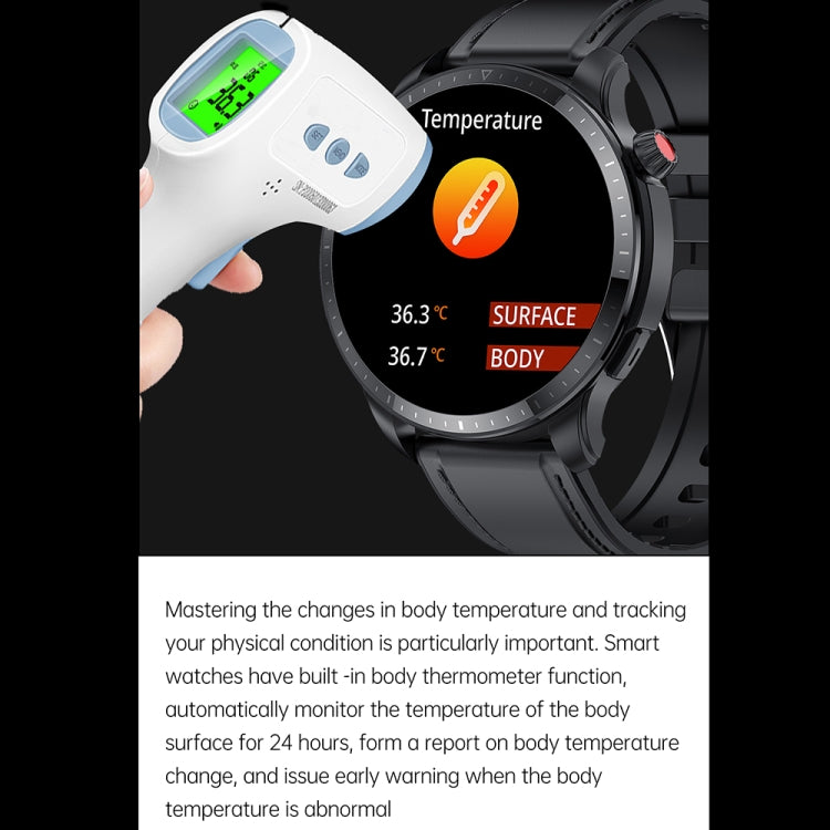 T52 1.39 inch IP67 Water-resistant Silicone Band Smart Watch Supports Bluetooth Call / Blood Oxygen / Body Temperature Monitoring(Blue)
