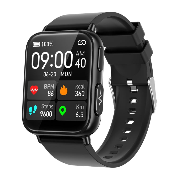 TK10 1.91 inch IP68 Water-resistant Silicone Band Smart Watch Supports AI Medical Diagnosis/ Blood Oxygen / Body Temperature Monitoring(Black)