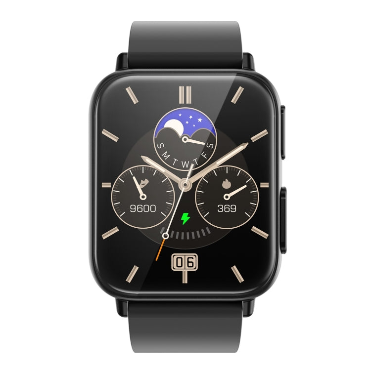 TK10 1.91 inch IP68 Water-resistant Silicone Band Smart Watch Supports AI Medical Diagnosis/ Blood Oxygen / Body Temperature Monitoring(Black)