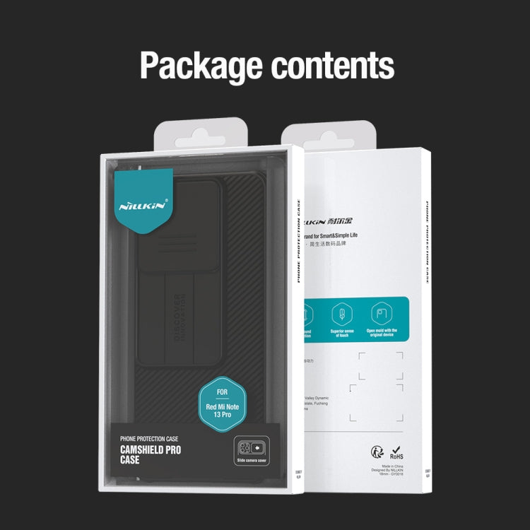 For Xiaomi Redmi Note 13 Pro 5G NILLKIN CamShield Pro PC Phone Case(Black) - free shipping - PMC TechLife - Order now!