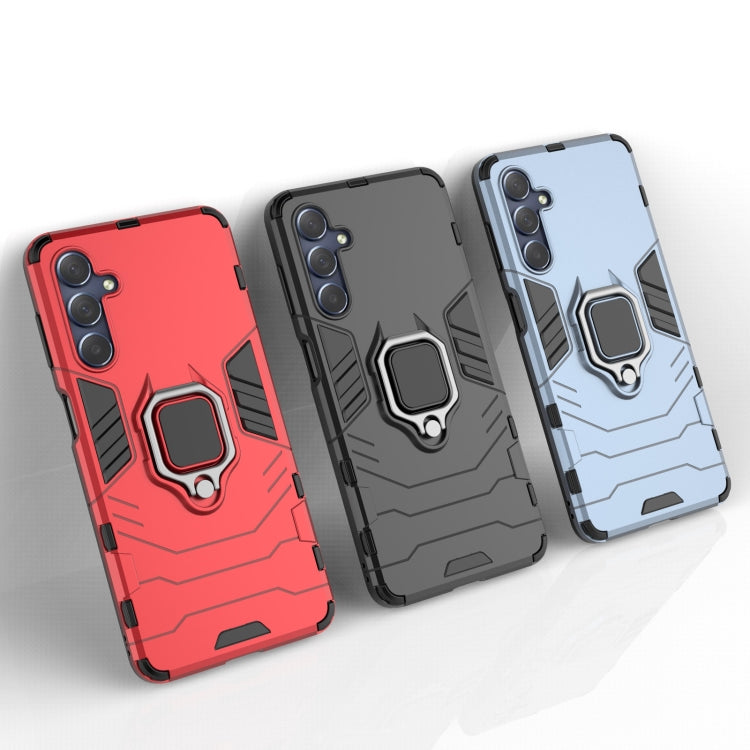 For Samsung Galaxy M54 5G Magnetic Ring Holder PC + TPU Phone Case(Navy Blue)