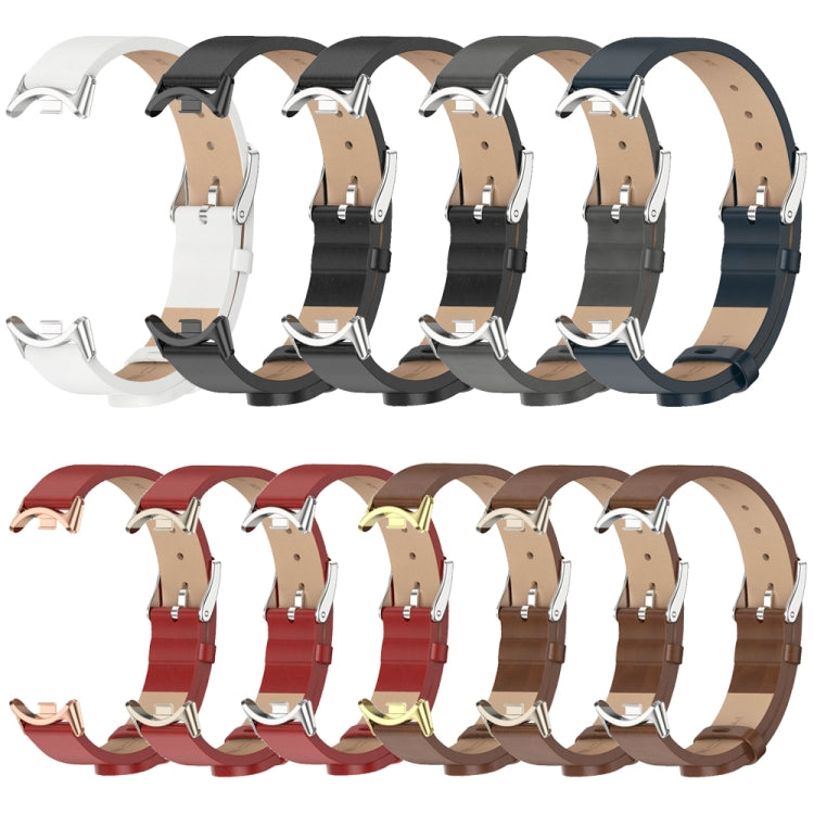 For Xiaomi Mi Band 8 / 9 / 9 NFC Mijobs Microfiber PU Leather Watch Band(Black Silver)