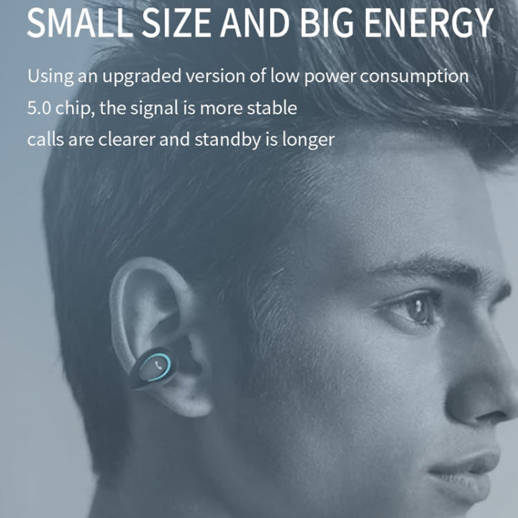 YX08 Ultra-light Ear-hook Stereo Wireless V5.0 Bluetooth Earphones(White)
