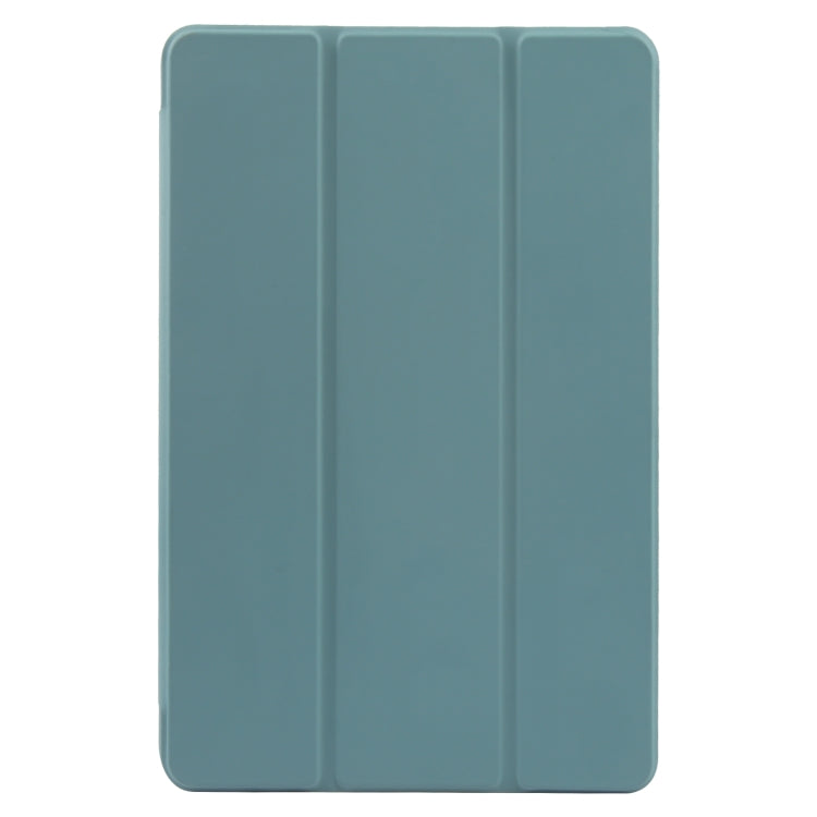 For Xiaomi Pad 6 / Pad 6 Pro Three-fold Holder Flip Tablet Leather Case(Dark Green)