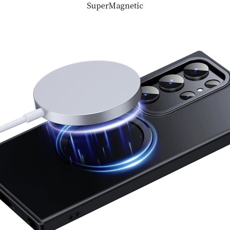 For Samsung Galaxy S23 Ultra 5G 360 Rotating MagSafe Magnetic Skin Feel Phone Case(Silver) - Galaxy S23 Ultra 5G Cases by PMC TechLife | Online Shopping South Africa | PMC TechLife