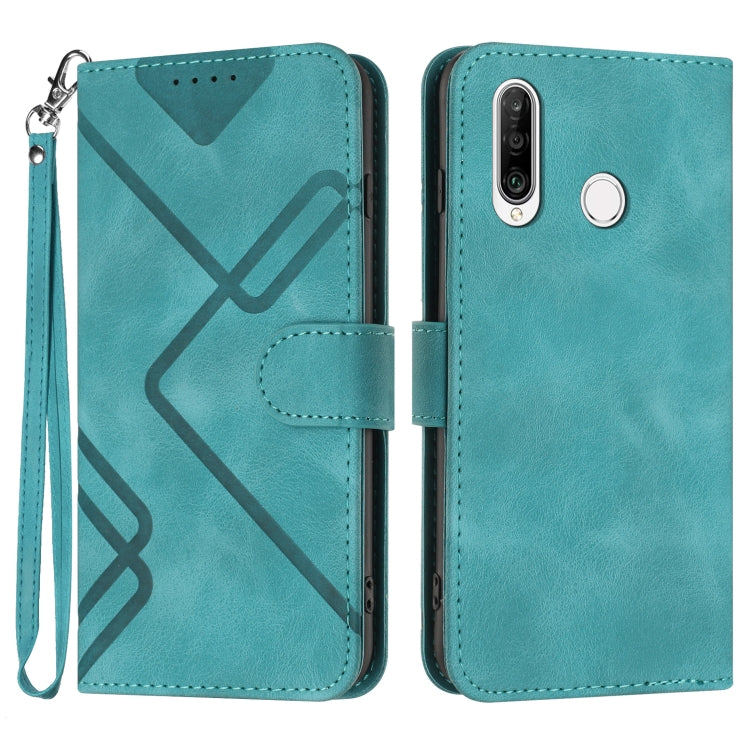 For Honor 20S Russia /20 lite Russia Line Pattern Skin Feel Leather Phone Case(Light Blue)