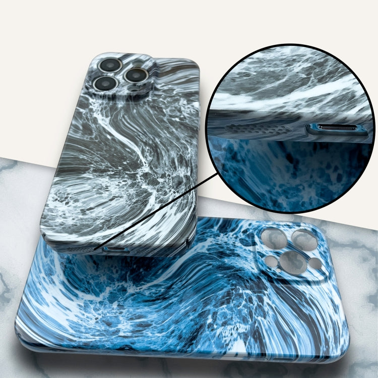 For iPhone SE 2022 / SE 2020 / 8 / 7 Marble Pattern Phone Case(Navy Blue White)